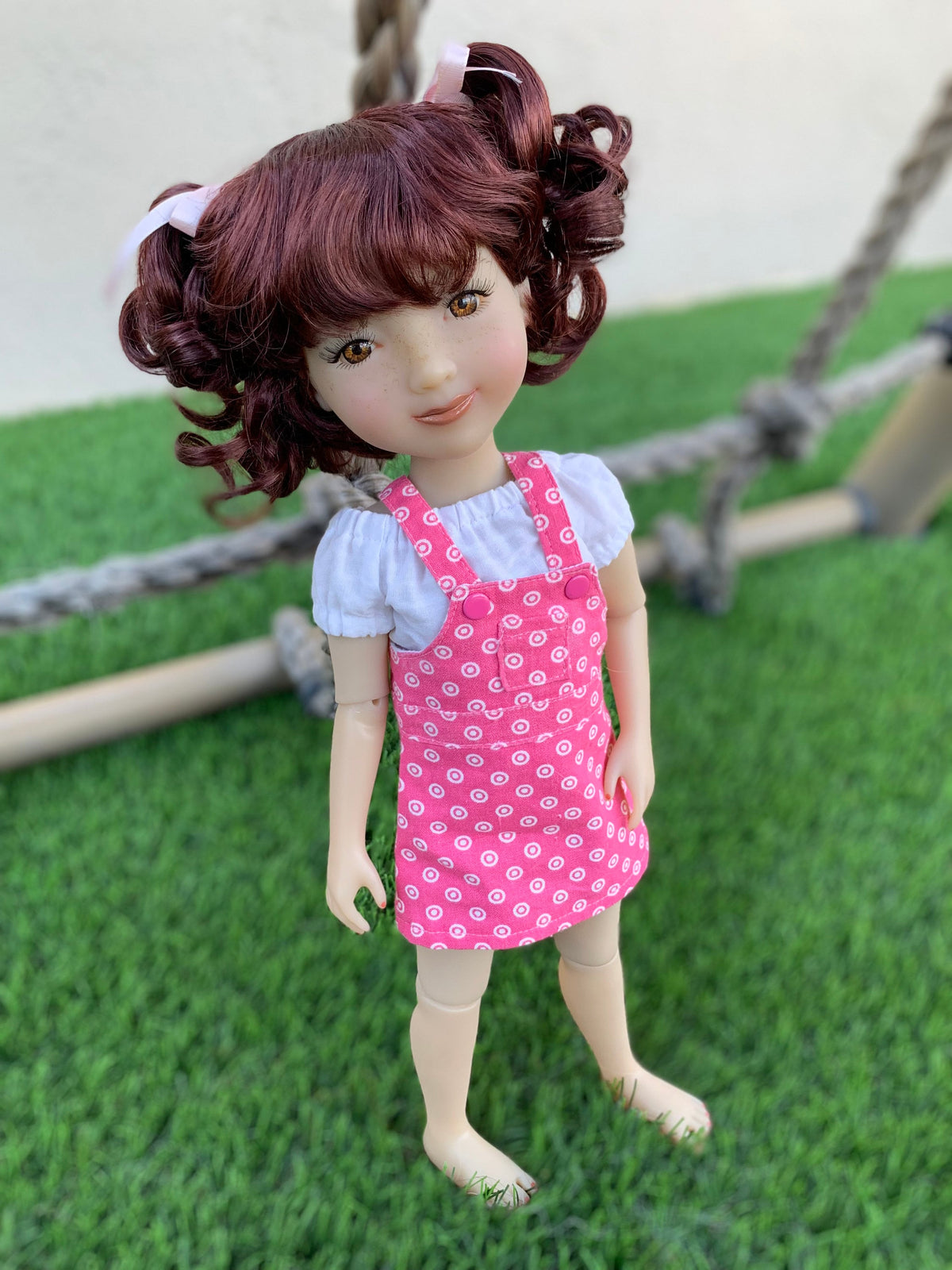 Exclusive Vegan Mohair Custom doll WIG fits 9-10" head size Kaye Wiggs, RRFF, Meadowdolls  , bjd, "Loose Fit" Zazou Dolls