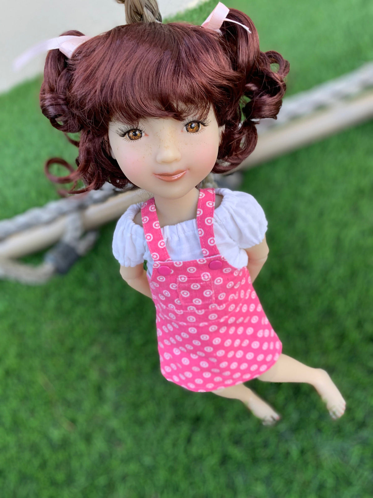Exclusive Vegan Mohair Custom doll WIG fits 9-10" head size Kaye Wiggs, RRFF, Meadowdolls  , bjd, "Loose Fit" Zazou Dolls