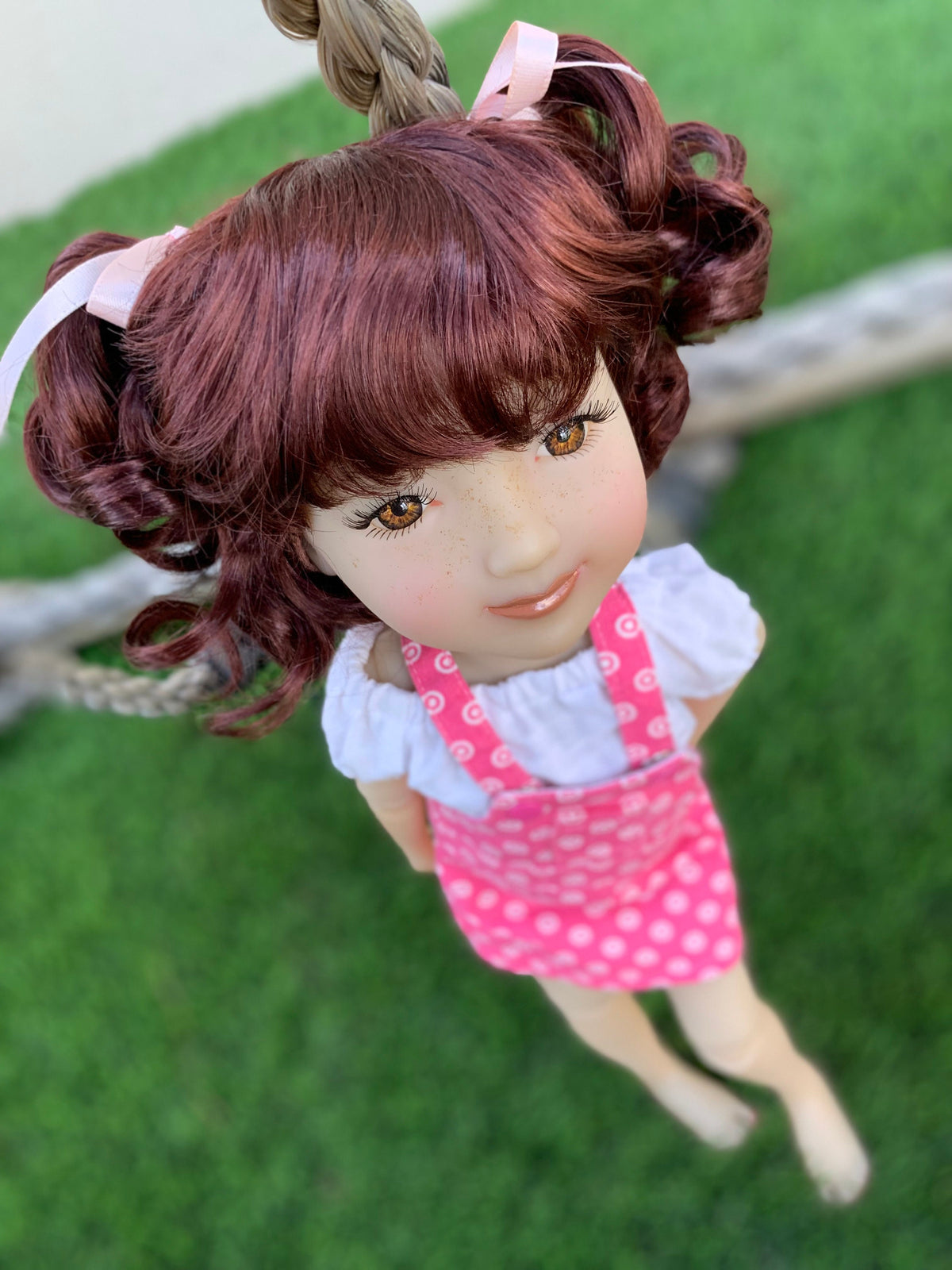 Exclusive Vegan Mohair Custom doll WIG fits 9-10" head size Kaye Wiggs, RRFF, Meadowdolls  , bjd, "Loose Fit" Zazou Dolls
