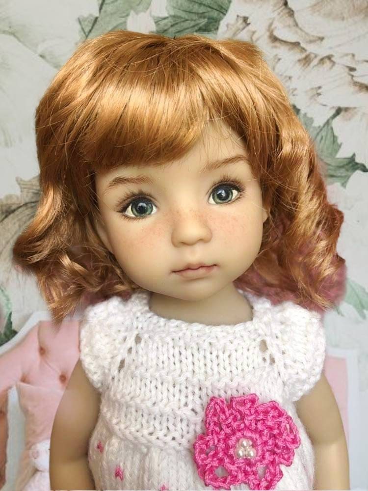 Custom WIG for 13" Dianna Effner Little Darling head size 7-8" siblings, Ellowyne, My Meadow Avery, Mini Pal,   "Stretch Cap"