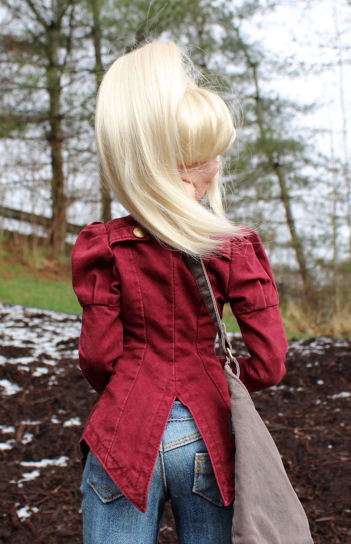 Custom doll Wig for Smart Dolls- Heat Safe - Tangle Resistant- 8.5" head size of Bjd, SD, Dollfie Dream dolls Blonde Vegan Mohair