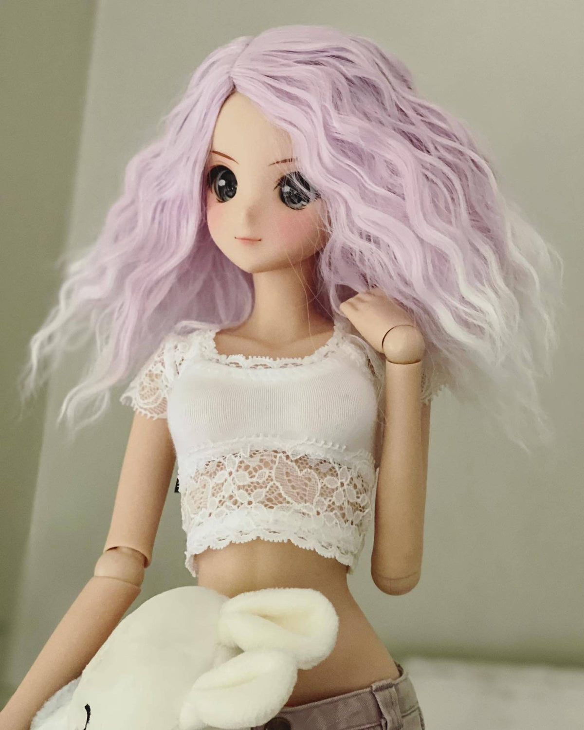 Lavender Orchid wig for Smart Doll
