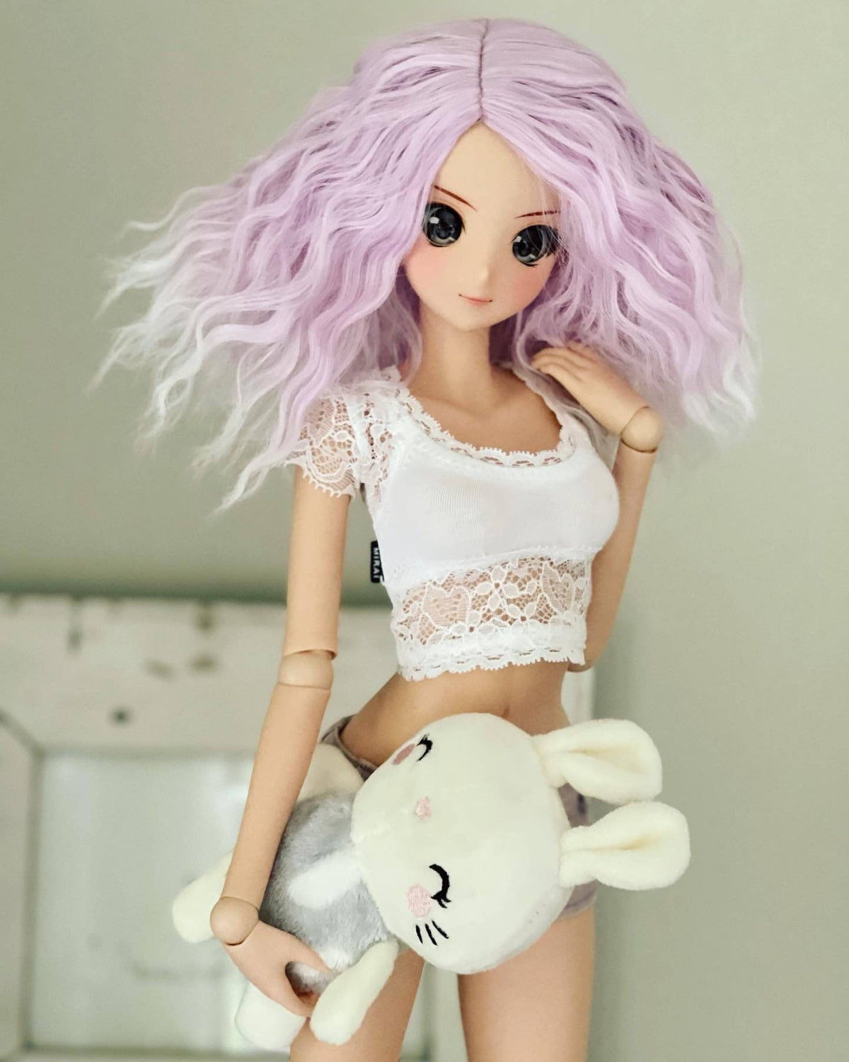 Lavender Orchid wig for Smart Doll