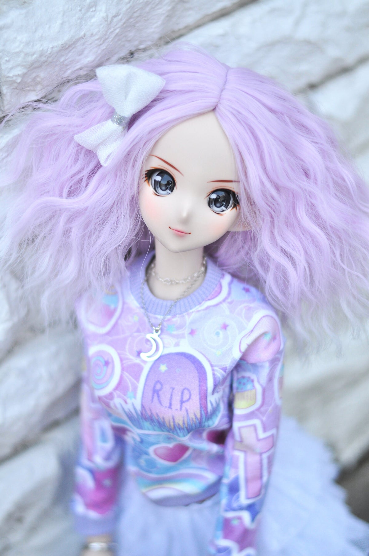 Lavender Orchid wig for Smart Doll