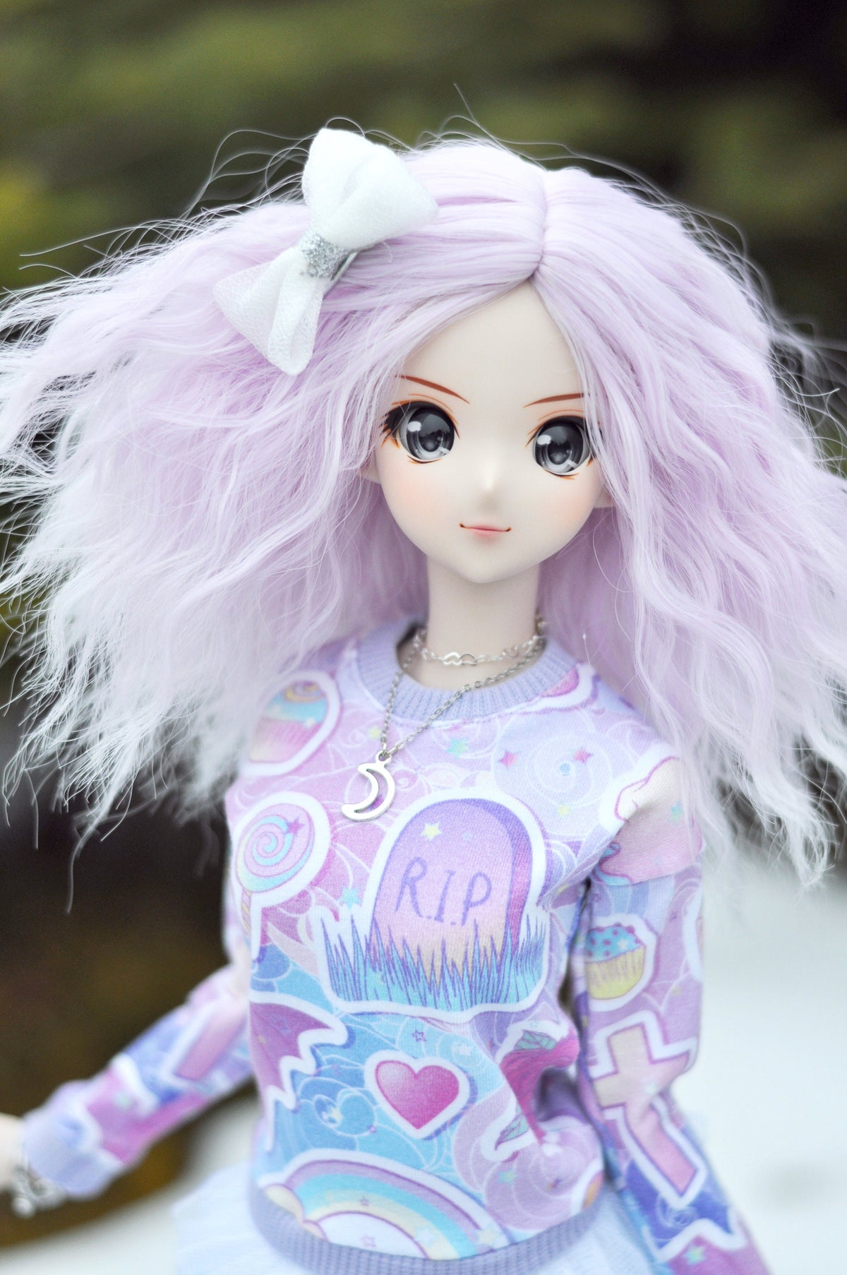 Lavender Orchid wig for Smart Doll
