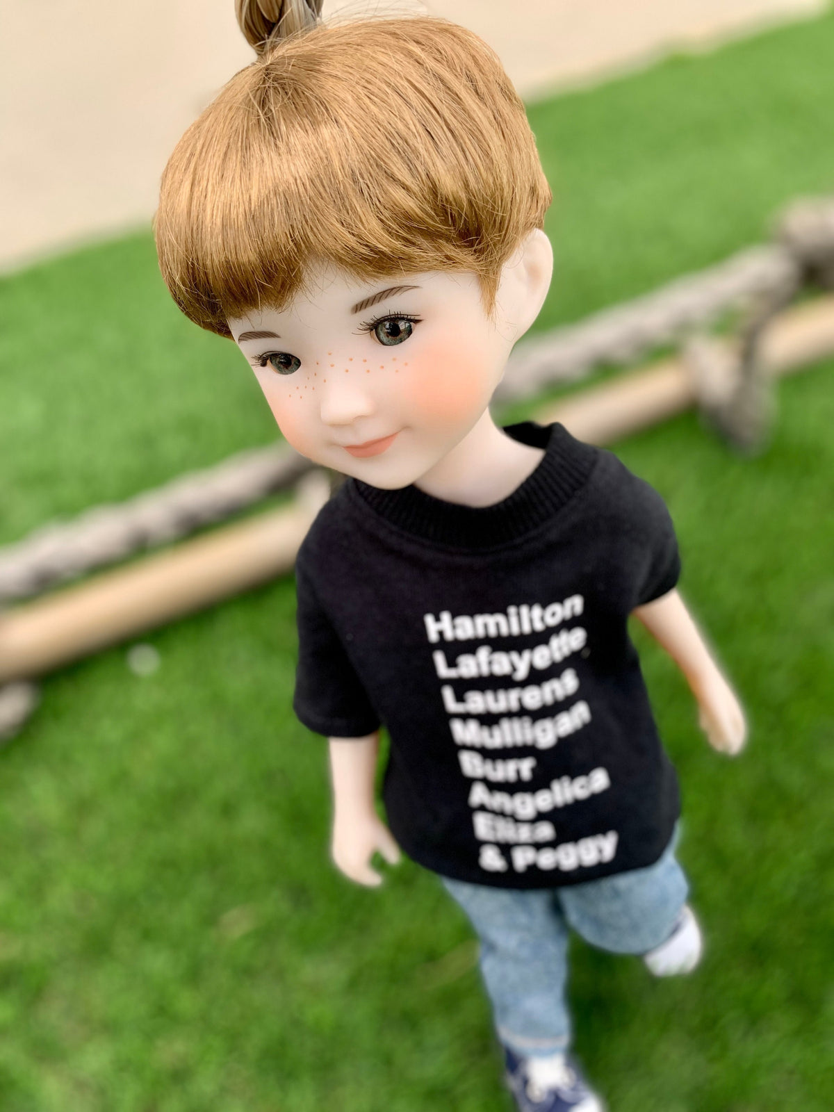 Zazou Exclusive Vegan Mohair Custom doll WIG fits 8-9" head size Kaye Wiggs, RRFF, Meadowdolls Dumplings , bjd, "Stretch Fit"