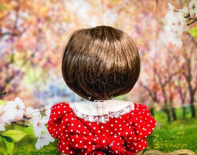 Custom doll wig vegan mohair fit 9-10" RRFF, wellie wishers "loose fit"