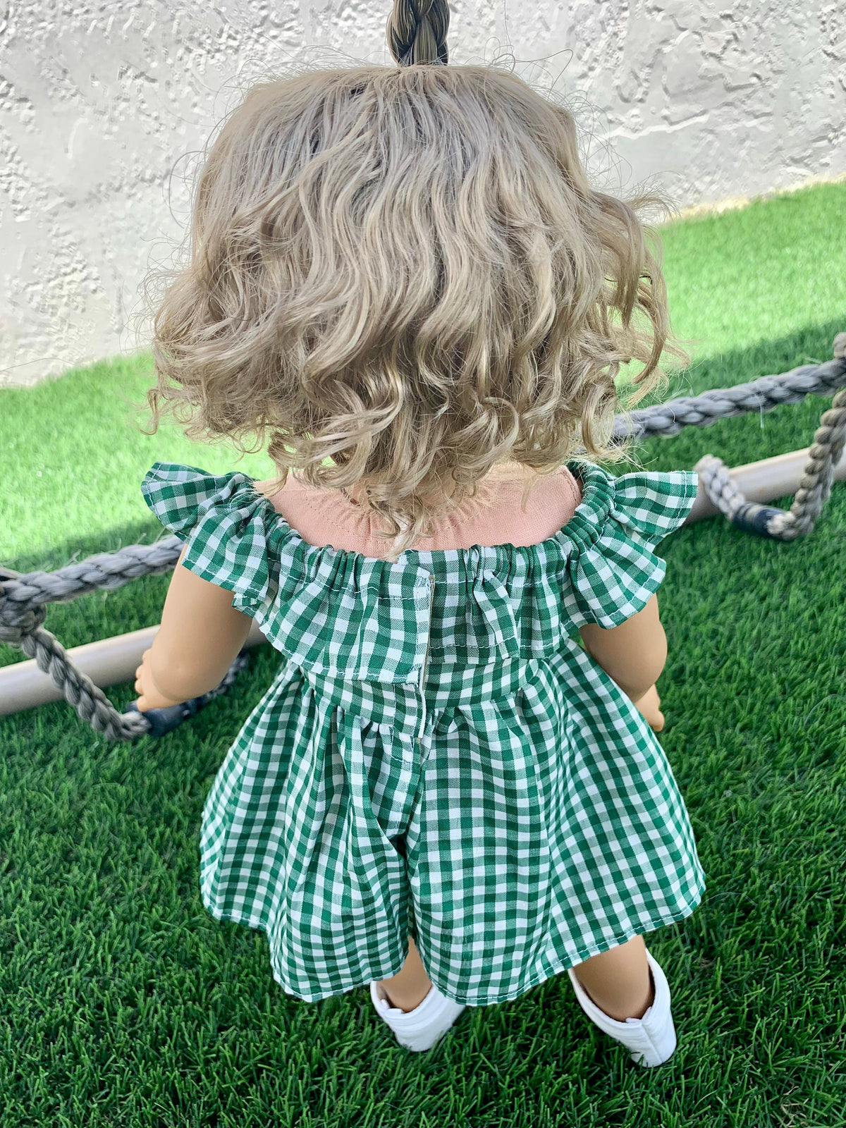Zazou Custom 18 Inch doll Vegan Mohair Wig | 11-12" Head Size "Stretch Cap" | Made to Fit 18’’ American Girl Doll OG Meadowdolls Ardyn