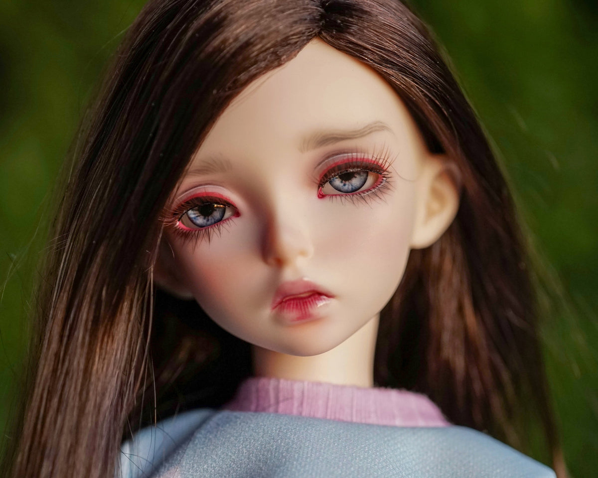 Custom doll Wig for Minifee 1/4 BJD Dolls- "TAN Caps" 6-7" head size of Bjd, Rainbow Dolls, msd, Boneka ,Fairyland Minifee dolls