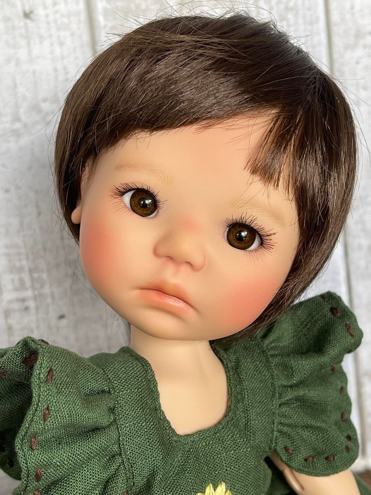 Natural 12mm Oval Glass Doll Eyes , realistic doll eyes, doll eyes replacement, Fits Meadowdolls dumpling and similar