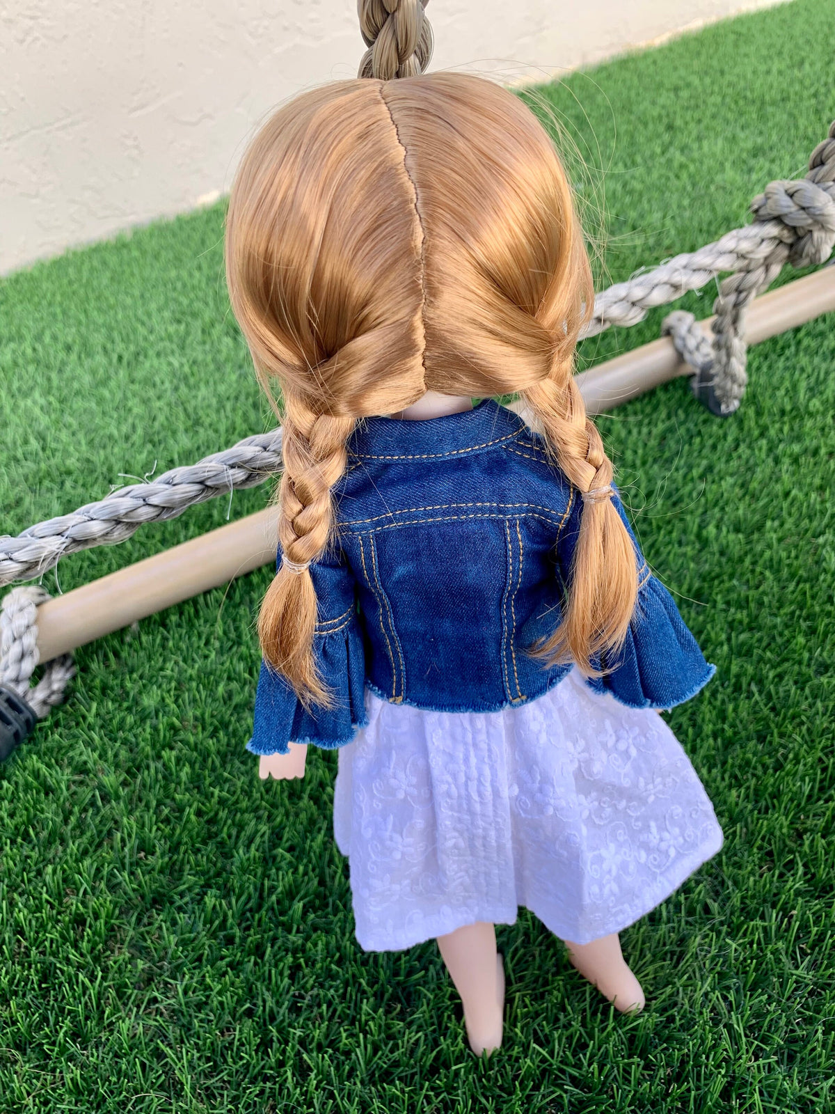 PREORDER Custom doll WIG Exclusive Vegan Mohair-fits 9-10" head size Kaye Wiggs, RRFF, Wellie Dolls, bjd, Girl for All Time "Loose Fit"