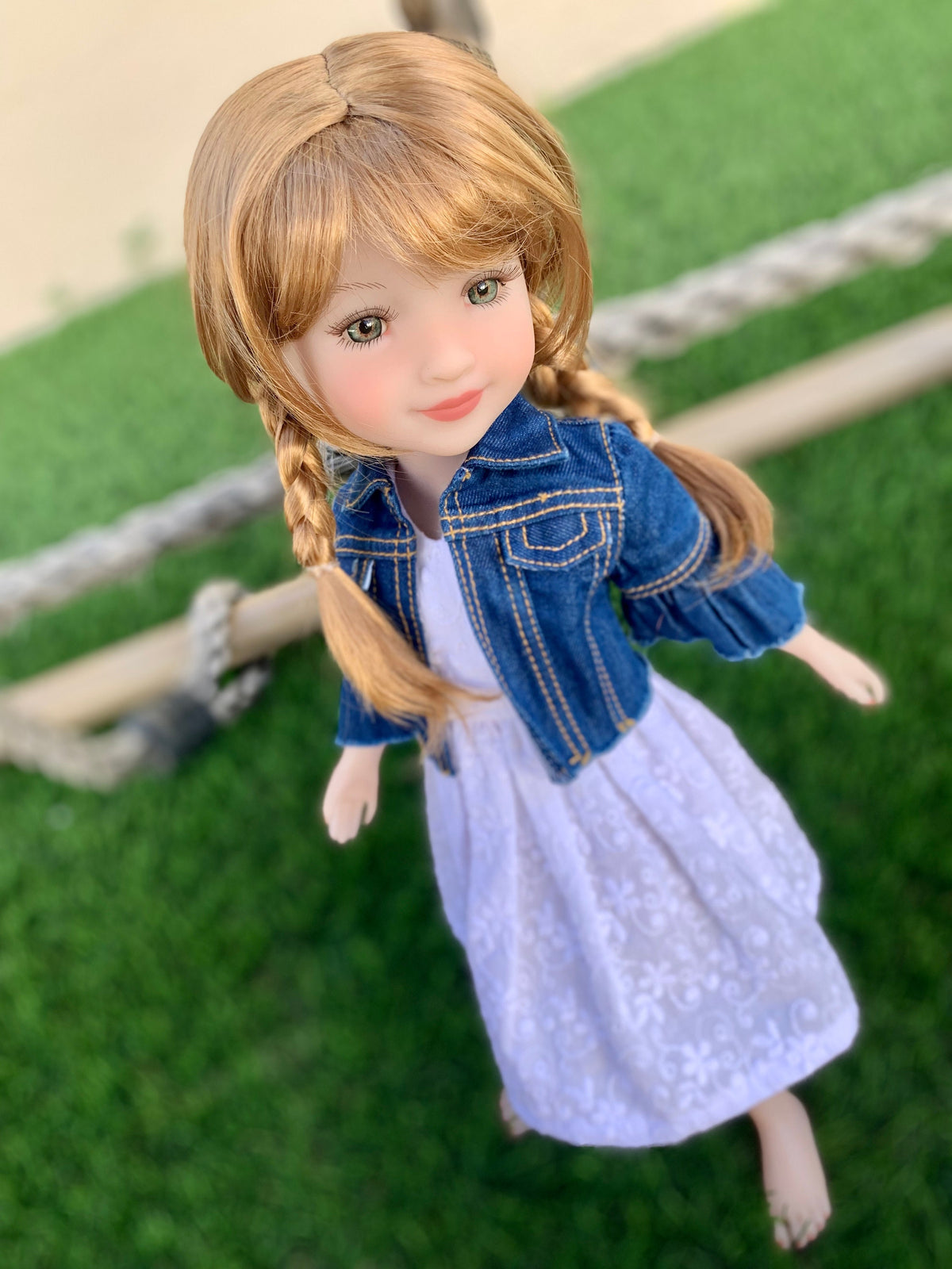 PREORDER Custom doll WIG Exclusive Vegan Mohair-fits 9-10" head size Kaye Wiggs, RRFF, Wellie Dolls, bjd, Girl for All Time "Loose Fit"