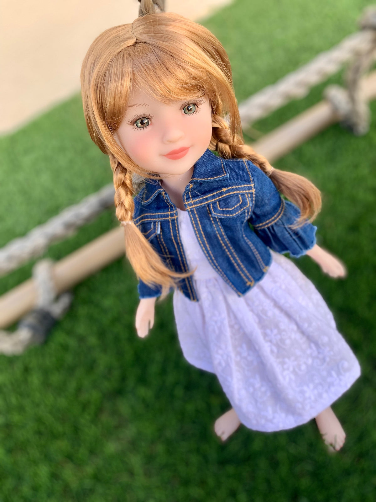PREORDER Custom doll WIG Exclusive Vegan Mohair-fits 9-10" head size Kaye Wiggs, RRFF, Wellie Dolls, bjd, Girl for All Time "Loose Fit"