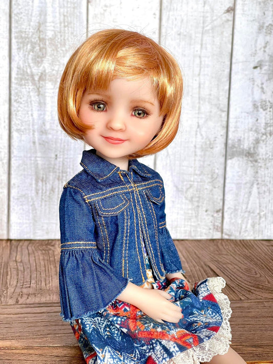 PREORDERZazou Custom doll WIG Exclusive Vegan Mohair-fits 9-10" head size Kaye Wiggs, RRFF, Wellie Dolls, bjd, Girl for All Time "Loose Fit"