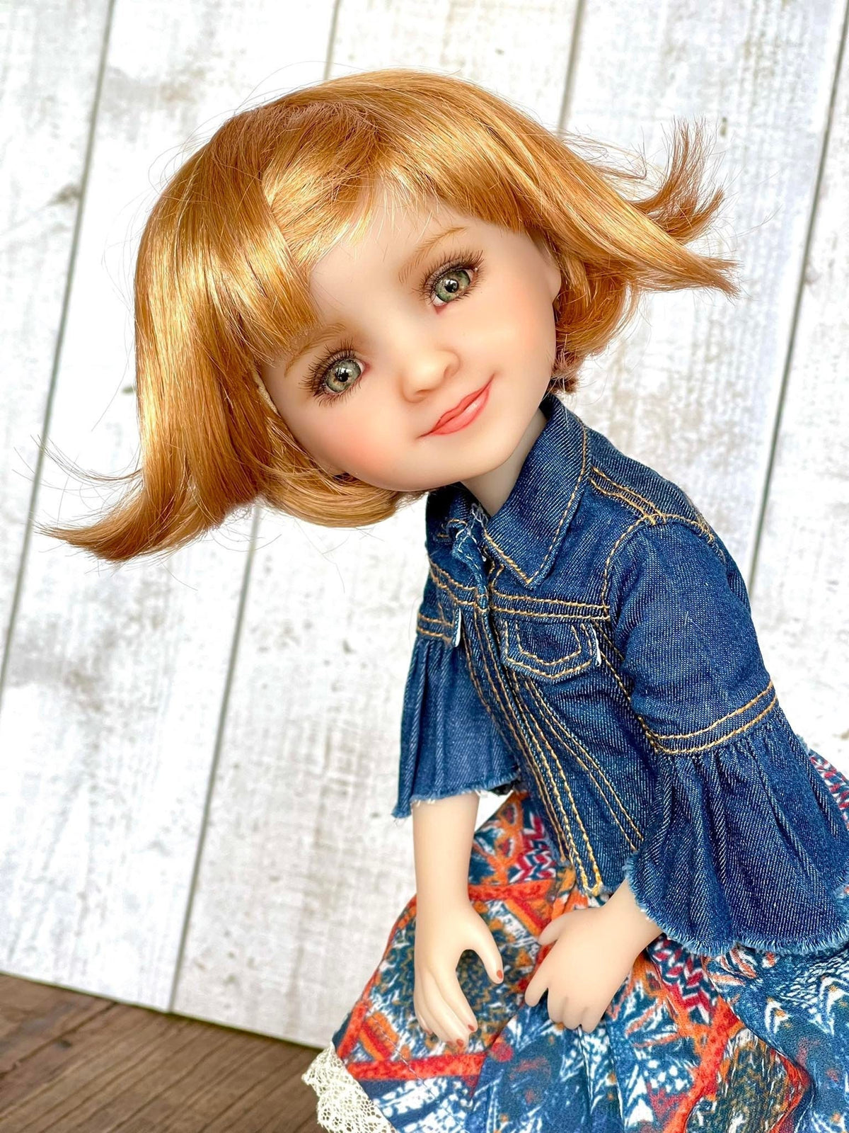 PREORDERZazou Custom doll WIG Exclusive Vegan Mohair-fits 9-10" head size Kaye Wiggs, RRFF, Wellie Dolls, bjd, Girl for All Time "Loose Fit"