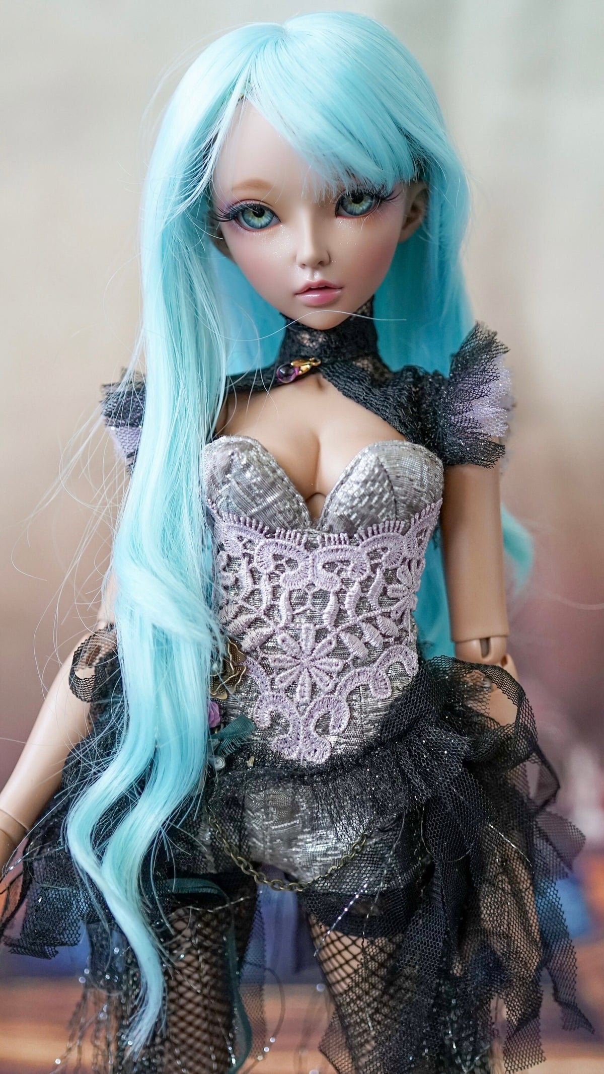 Custom doll Wig for Minifee Dolls- "TAN CAPS" 6-7" head size of Bjd, msd, Boneka ,Fairyland Minifee dolls anime limited Removable pony 2in1