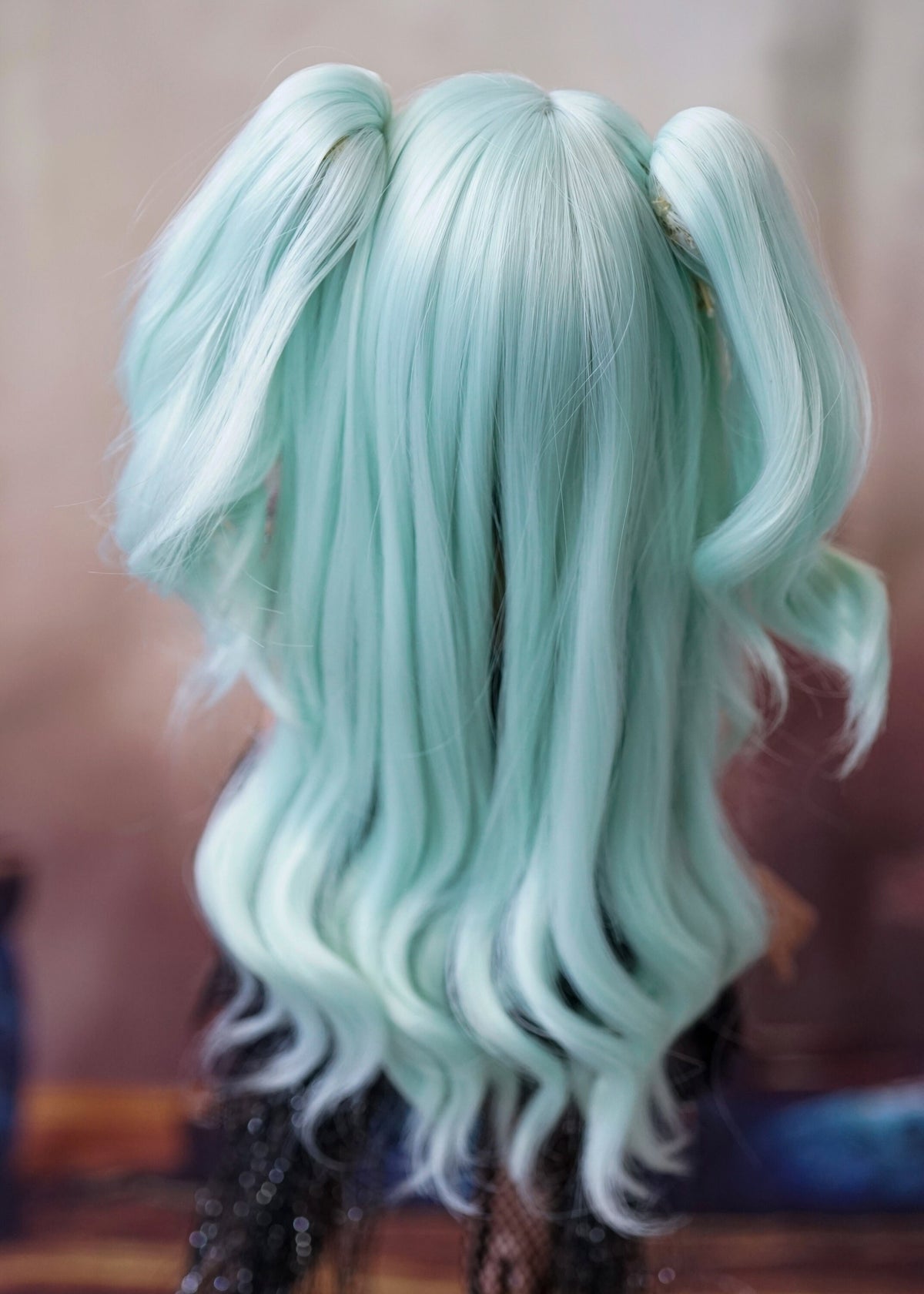 Custom doll Wig for Minifee Dolls- "TAN CAPS" 6-7" head size of Bjd, msd, Boneka ,Fairyland Minifee dolls anime limited 2 in 1