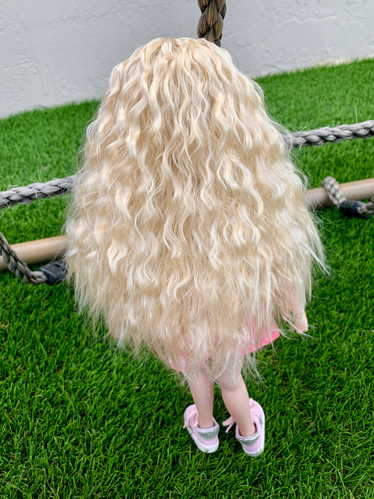 Custom doll WIG Exclusive Vegan Mohair-fits 9-10" head size Kaye Wiggs, RRFF, Wellie Dolls, bjd, "Loose Fit" Zazou DOlls