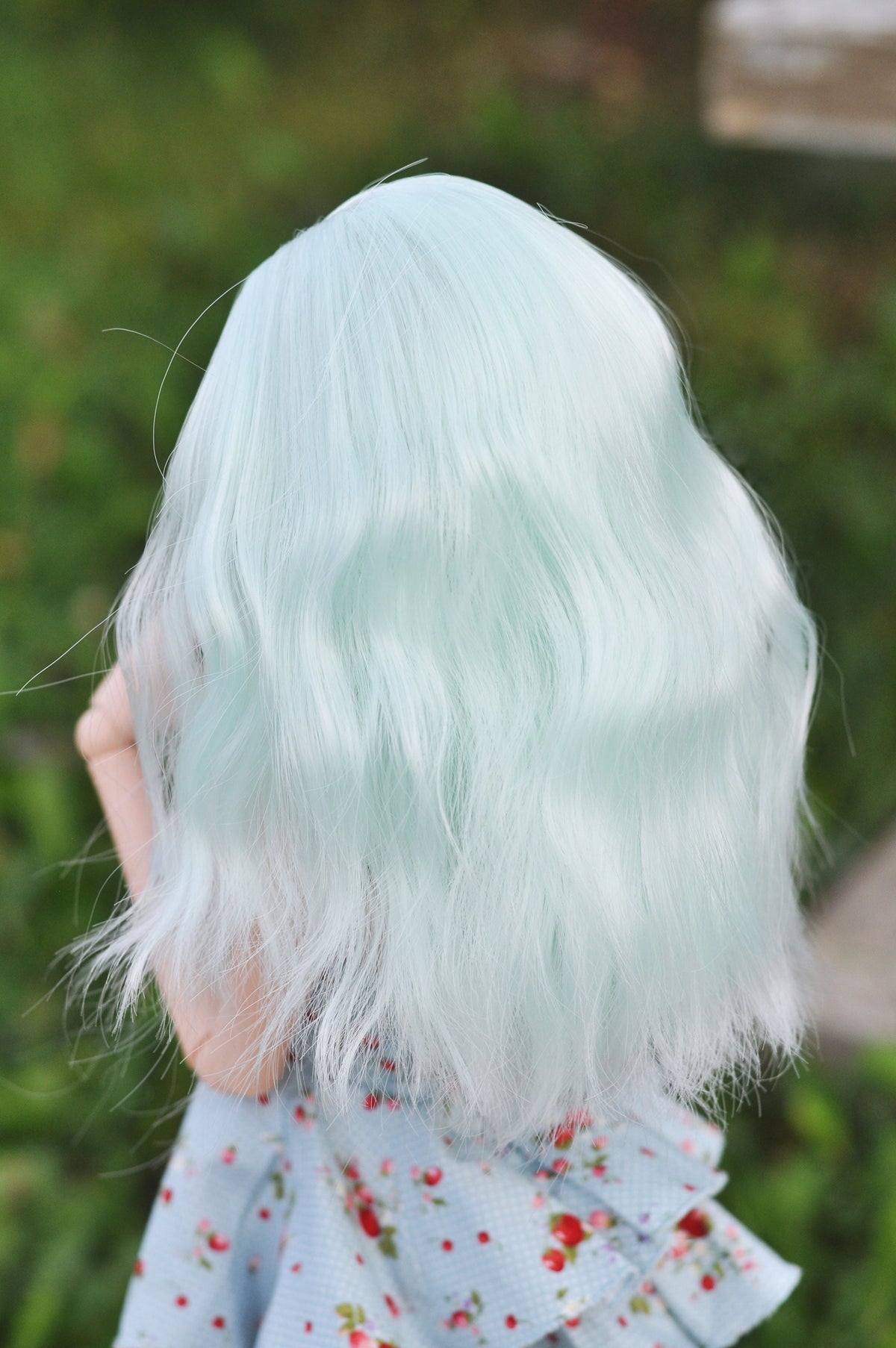 Custom doll Wig for Smart Dolls- Heat Safe - Tangle Resistant- 8.5" head size of Bjd, SD, Dollfie Dream dolls Mint Zazou Dolls