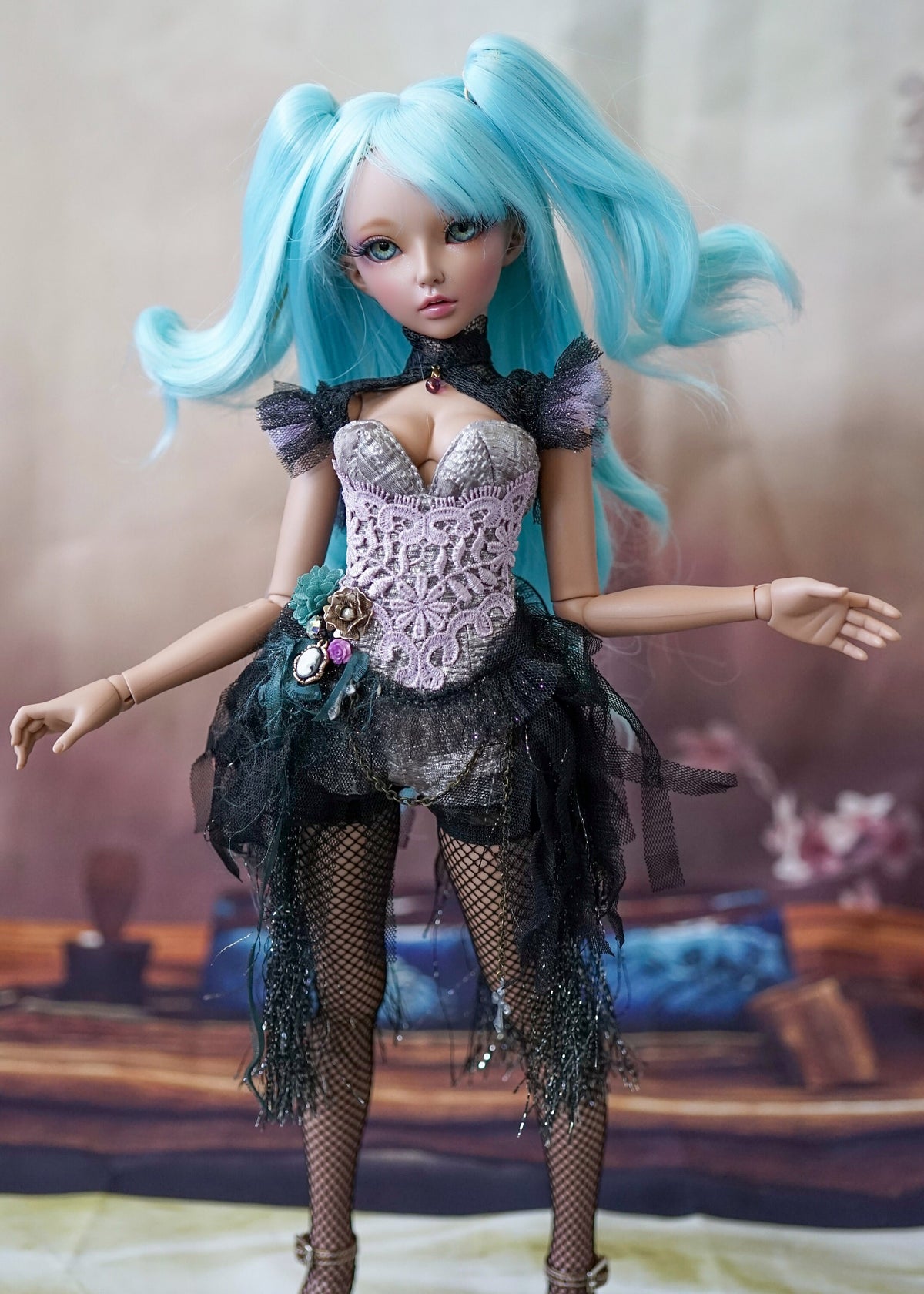 Custom doll Wig for Minifee Dolls- "TAN CAPS" 6-7" head size of Bjd, msd, Boneka ,Fairyland Minifee dolls anime limited Removable pony 2in1
