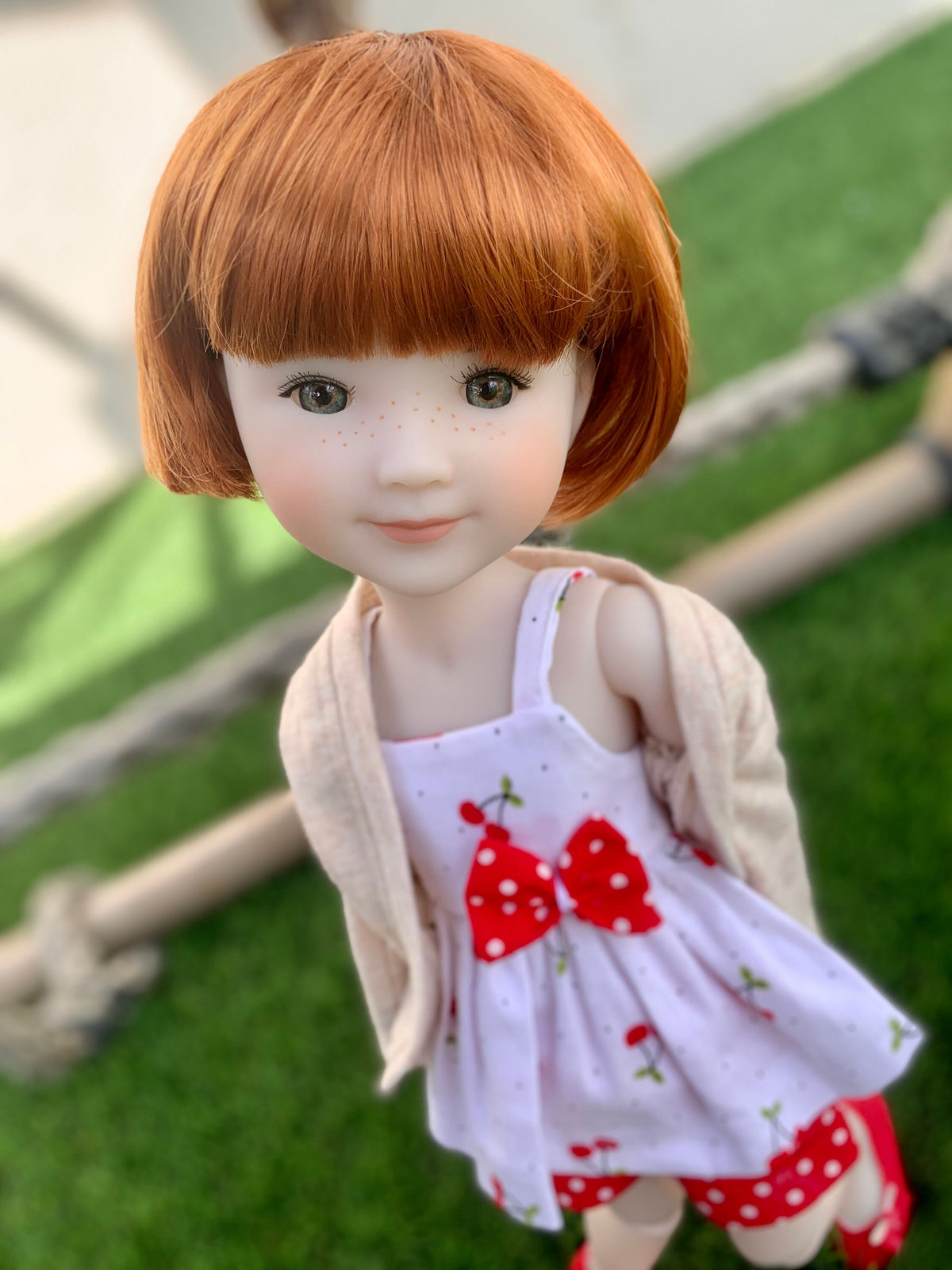 PREORDER Exclusive Vegan Mohair Custom doll WIG Kaye Wiggs, RRFF, Meadowdolls Dumplings , bjd, "Stretch Fit"