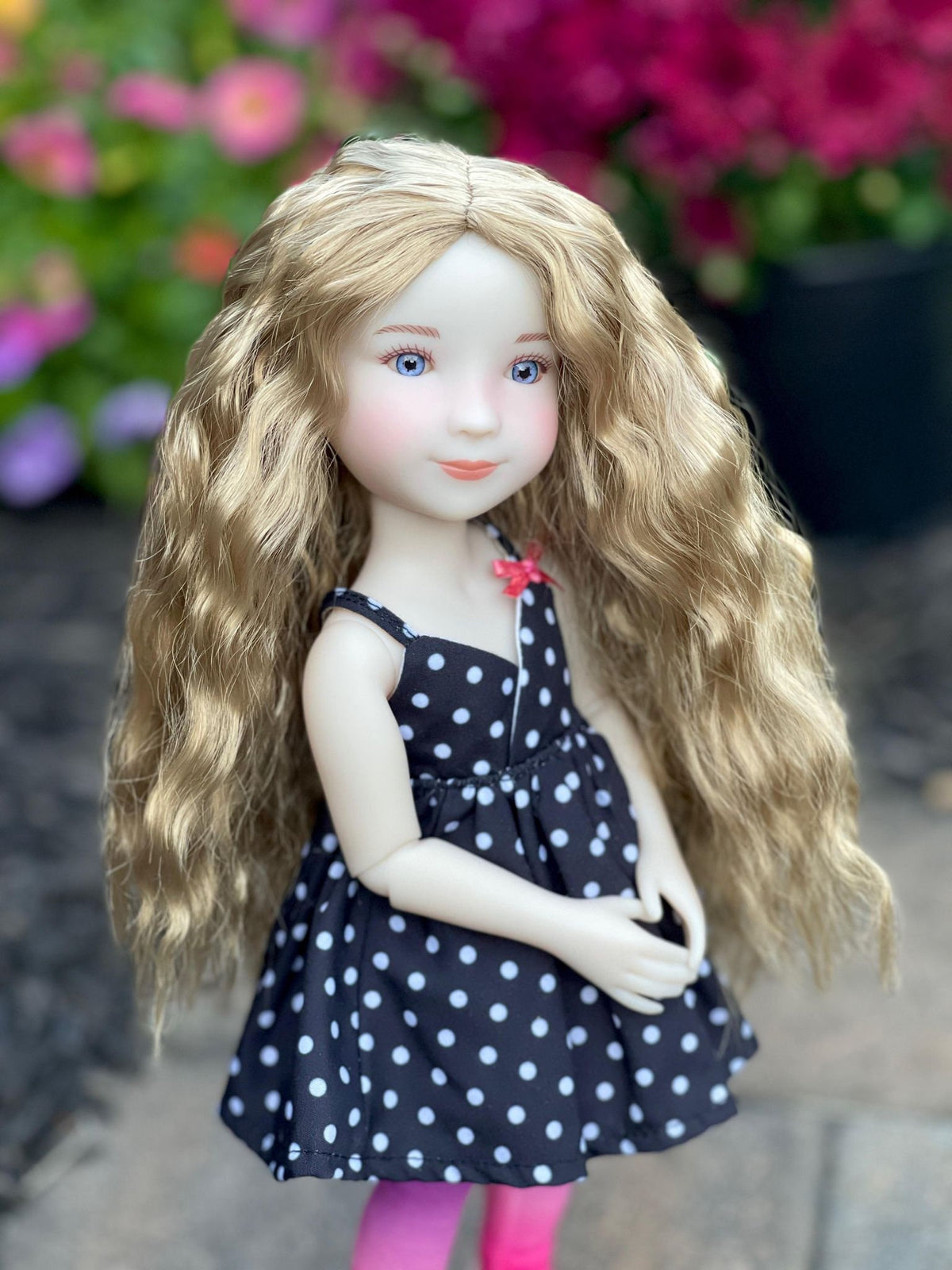 Custom WIG for 13" Dianna Effner Little Darling head size 7-8" siblings, Ellowyne, My Meadow Avery  "Stretch Cap" Zazou Dolls