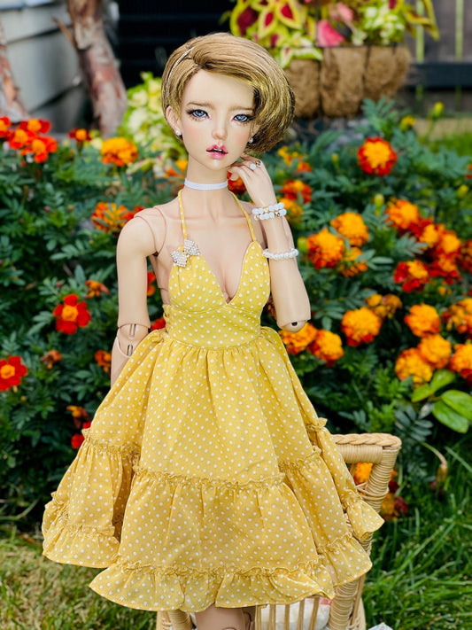 Zazou Custom doll Wig for Smart Dolls - Tangle Resistant- 8.5" head size of Bjd, SD, Dollfie Dream dolls Vegan Mohair