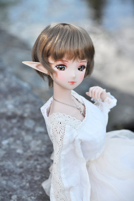Zazou Custom doll Wig for Smart Dolls- Heat Safe - Tangle Resistant- 8" head size of Bjd, SD, Dollfie Dream dolls Vegan Mohair