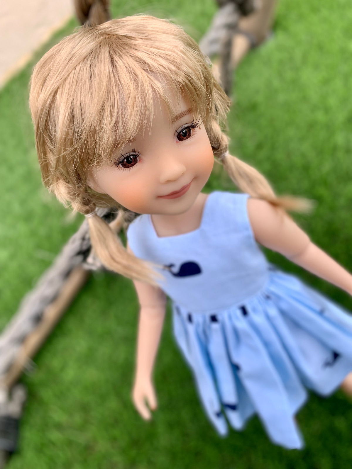 FREE SHIP Zazou Dolls exclusive Vegan Mohair Custom doll WIG fits  8-9" head size Mymeadow, Kaye Wiggs, Rrff, , bjd, " Snug Fit"