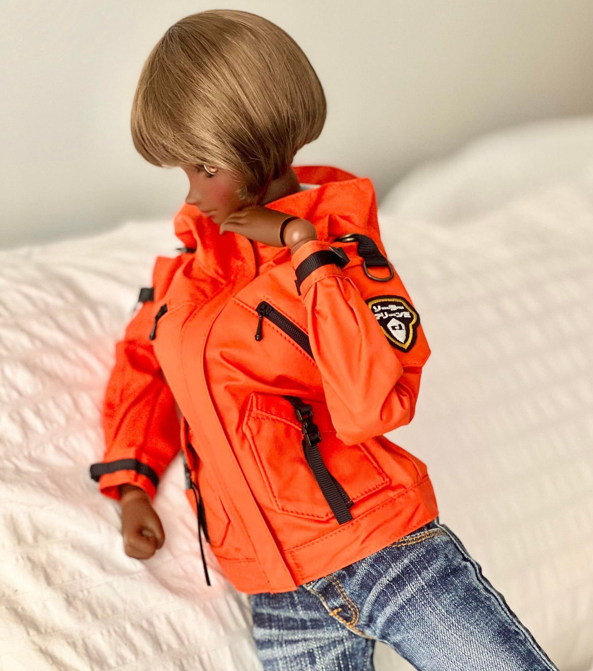 Zazou Custom doll Wig for Smart Dolls- Tangle Resistant- 7-8" head size of Bjd dolls Vegan Mohair Stretch Cap