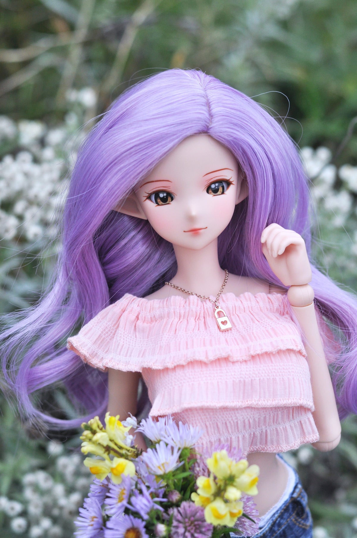Magical Magenta wig for Smart Doll