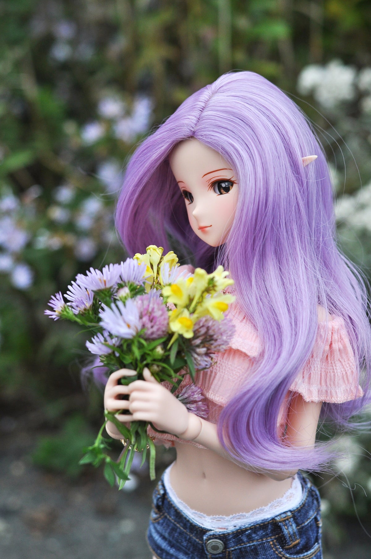 Magical Magenta wig for Smart Doll