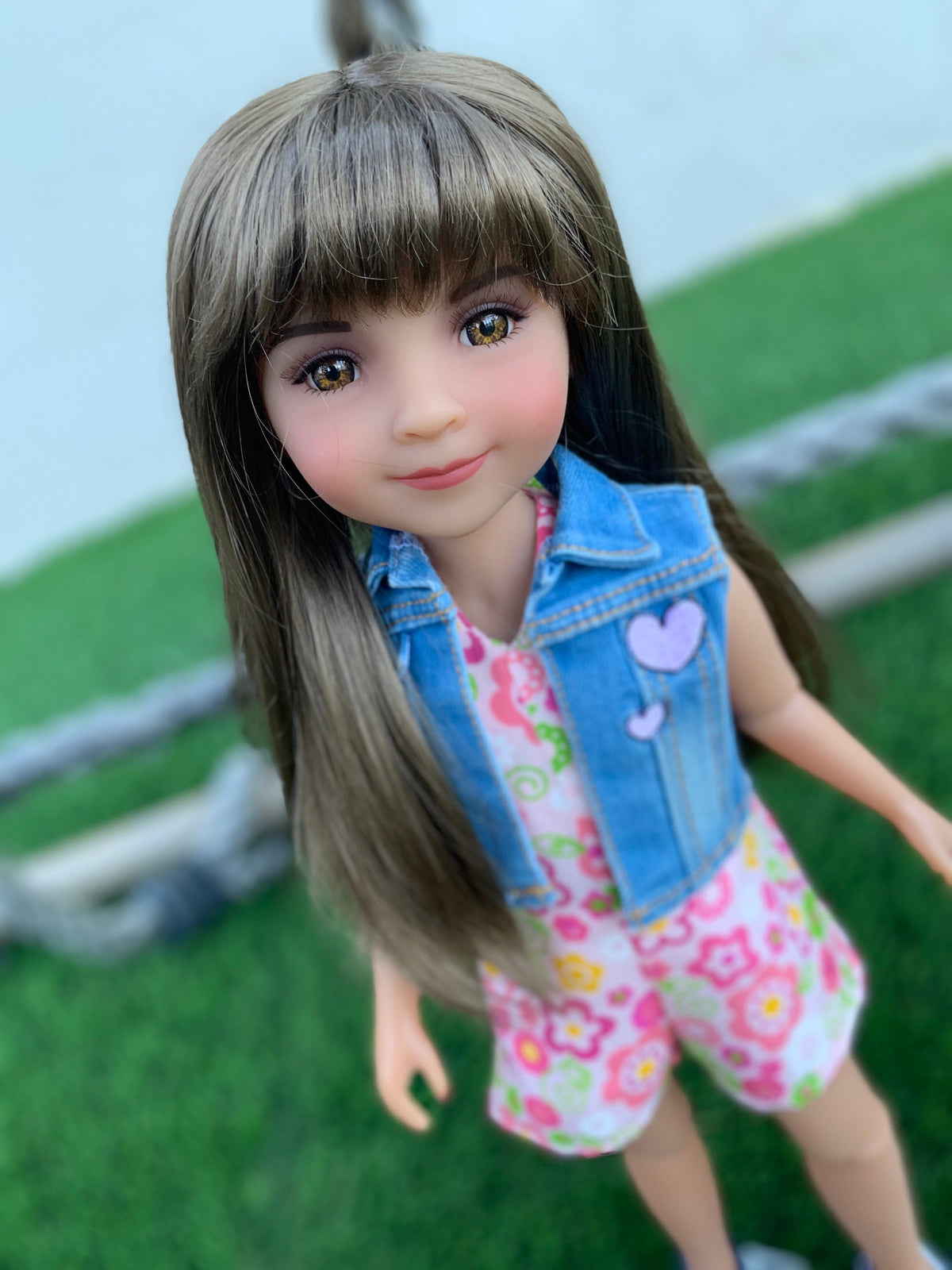 Exclusive Vegan Mohair Custom doll WIG fits 8-9" head size Kaye Wiggs, RRFF, bjd, Girl for All Time Zazou Dolls