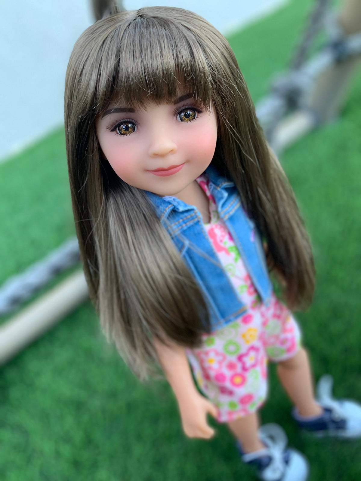 Exclusive Vegan Mohair Custom doll WIG fits 8-9" head size Kaye Wiggs, RRFF, bjd, Girl for All Time Zazou Dolls