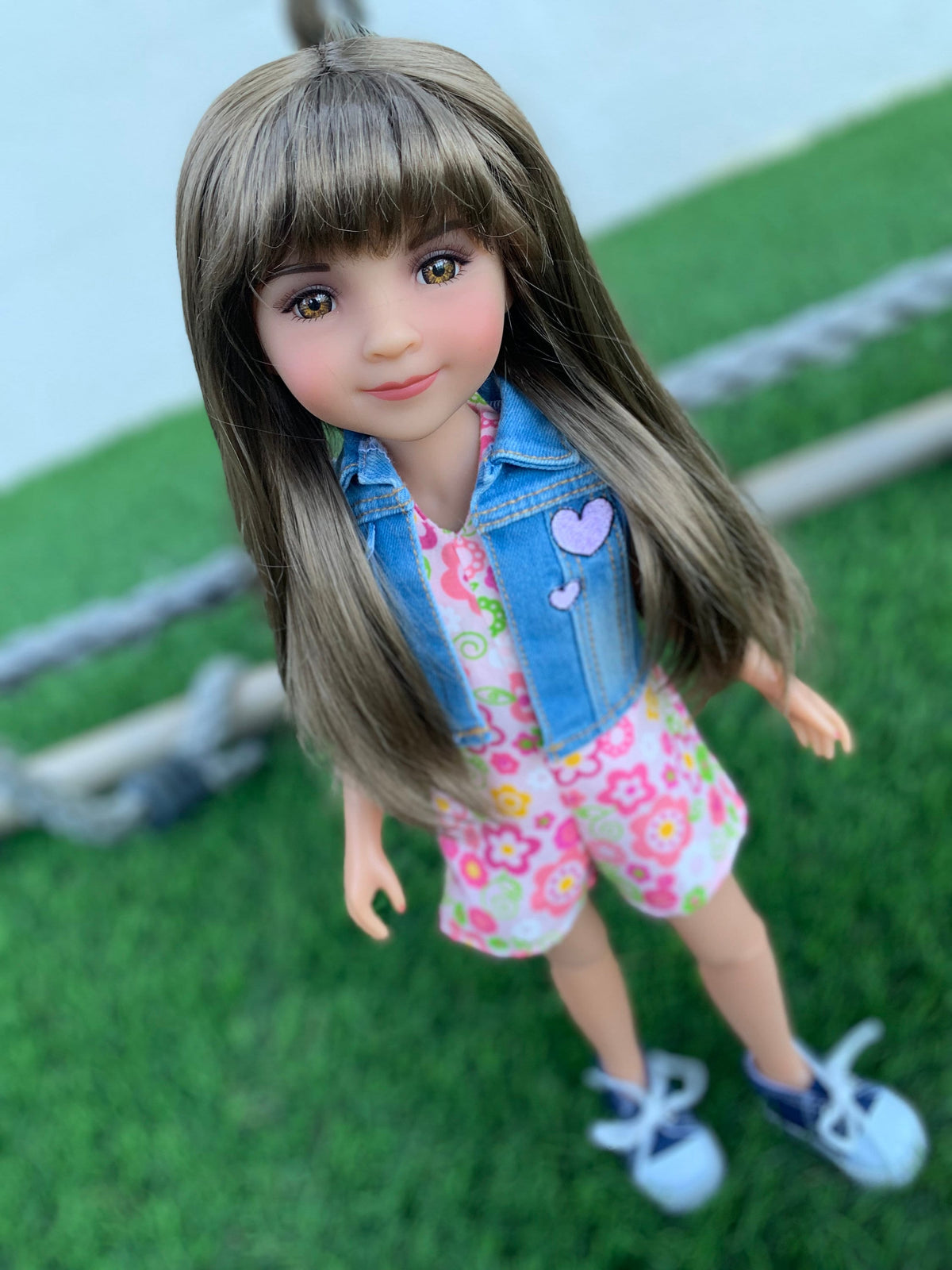 Exclusive Vegan Mohair Custom doll WIG fits 8-9" head size Kaye Wiggs, RRFF, bjd, Girl for All Time Zazou Dolls