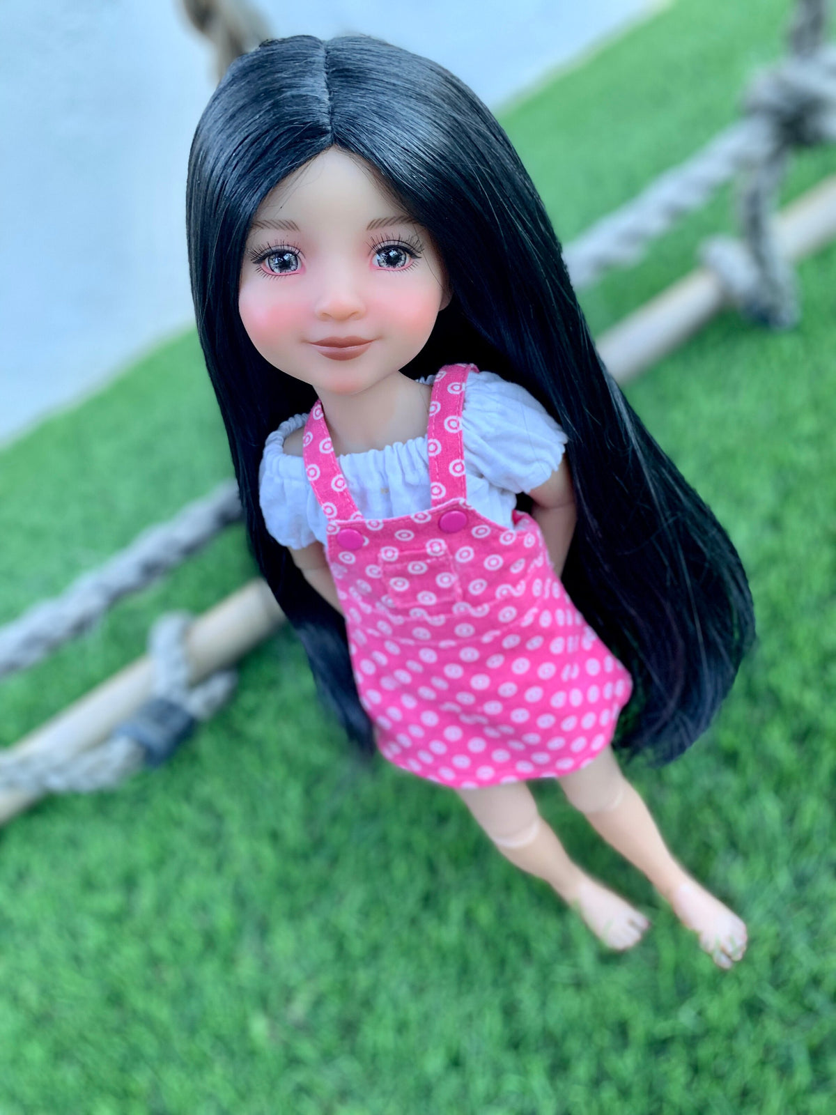 PREORDER Custom doll WIG Exclusive Vegan Mohair-fits 8-9" head size Kaye Wiggs, RRFF,  bjd, Girl for All Time "stretch Fit" Zazou Dolls