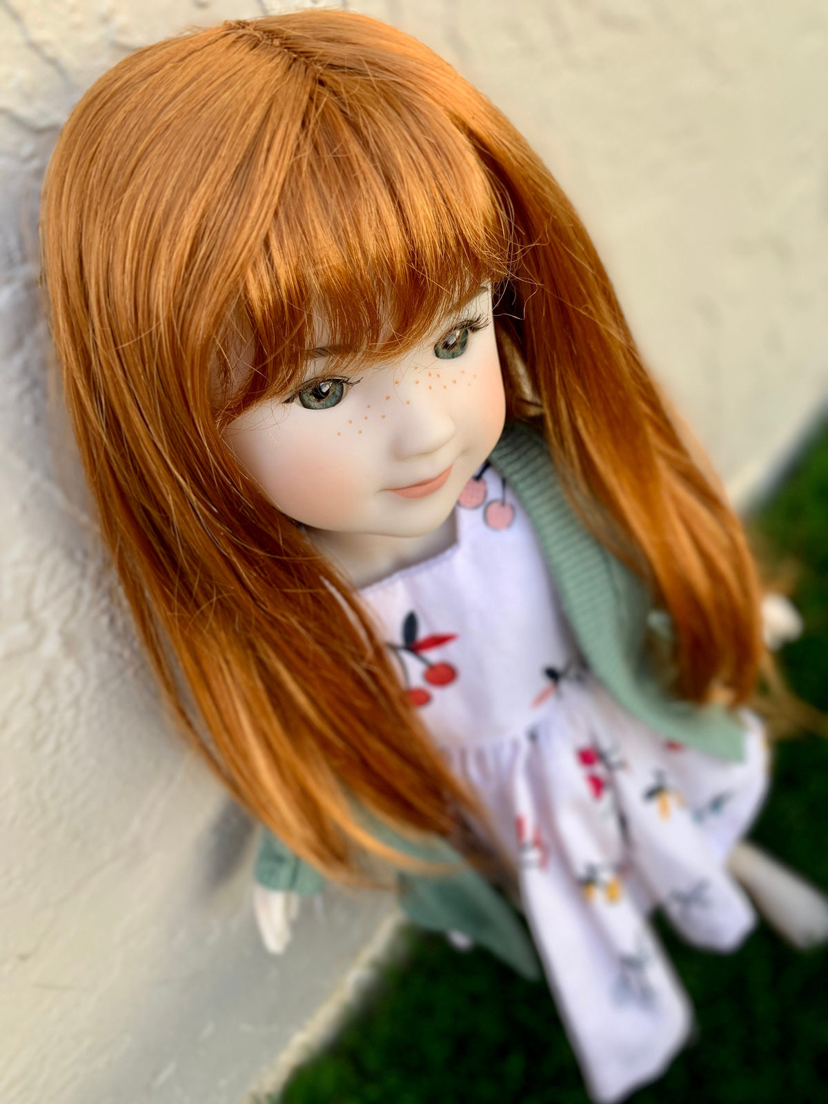 Custom doll Wig Exclusive Vegan Mohair-fits 9-10" head size Kaye Wiggs,WW, RRFF, Meadowdolls  , bjd, "Loose  Fit" Zazou Dolls
