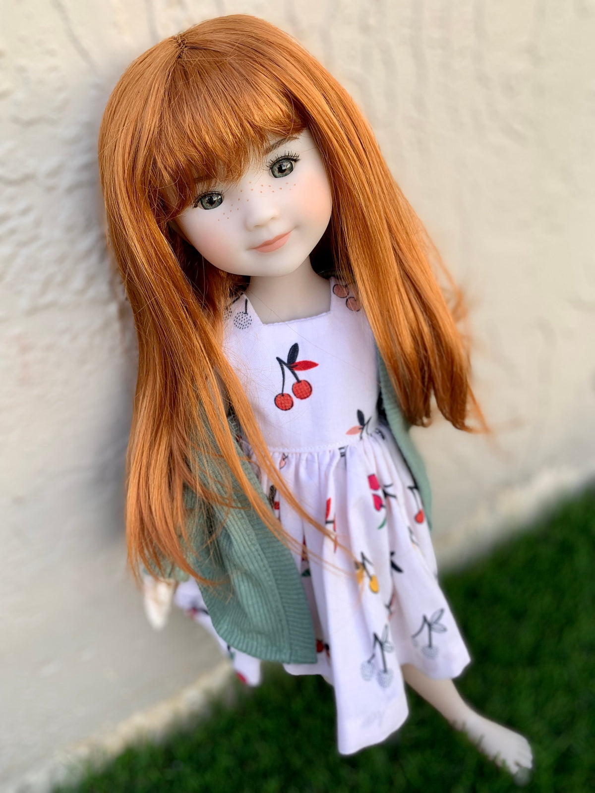 Custom doll Wig Exclusive Vegan Mohair-fits 9-10" head size Kaye Wiggs,WW, RRFF, Meadowdolls  , bjd, "Loose  Fit" Zazou Dolls