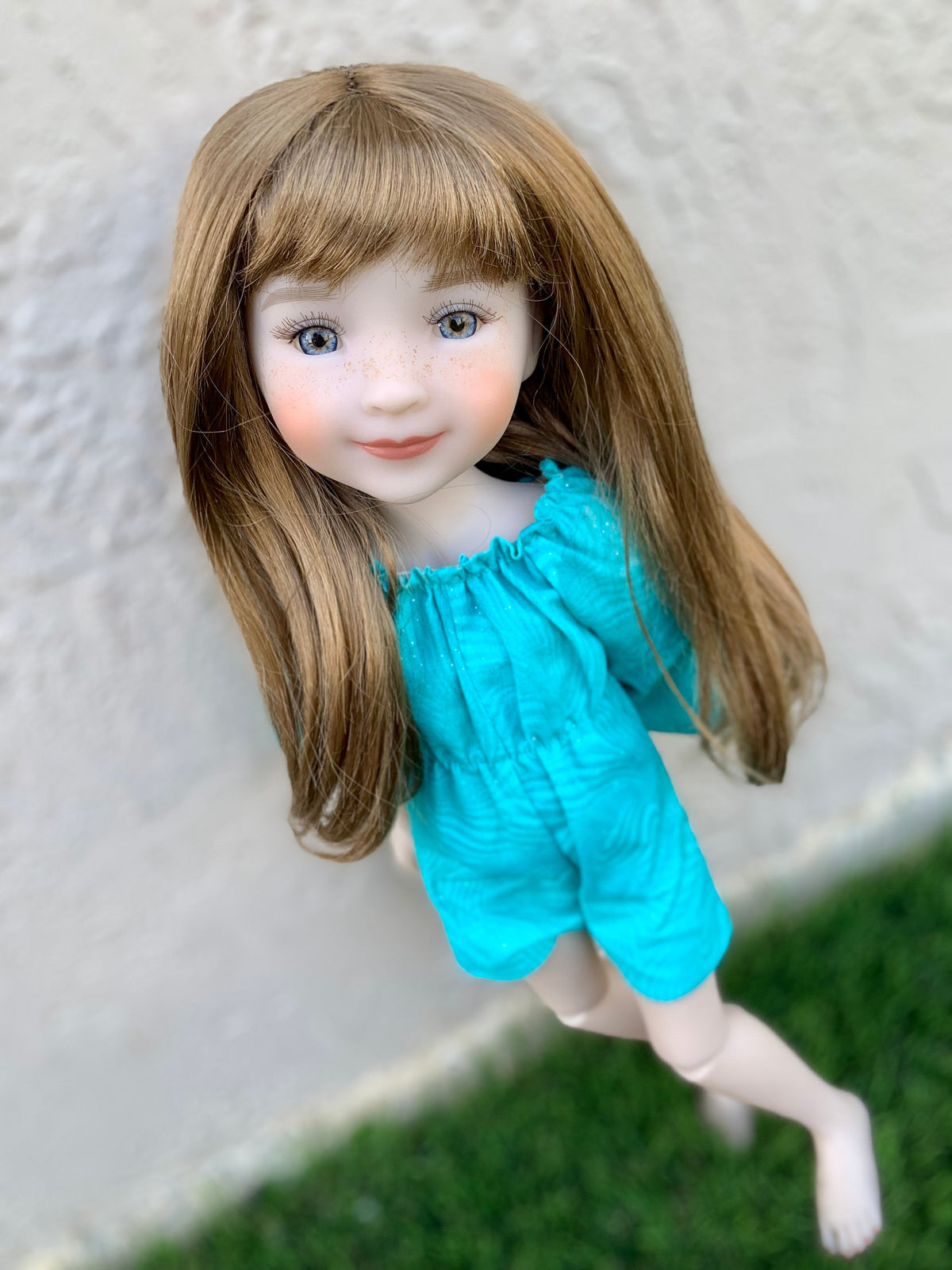 Custom doll WIG Exclusive Vegan Mohair-fits 9-10"" head size Kaye Wiggs, RRFF, Wellie Wisher, Meadowdolls Dumplings , bjd, "Loose Fit"