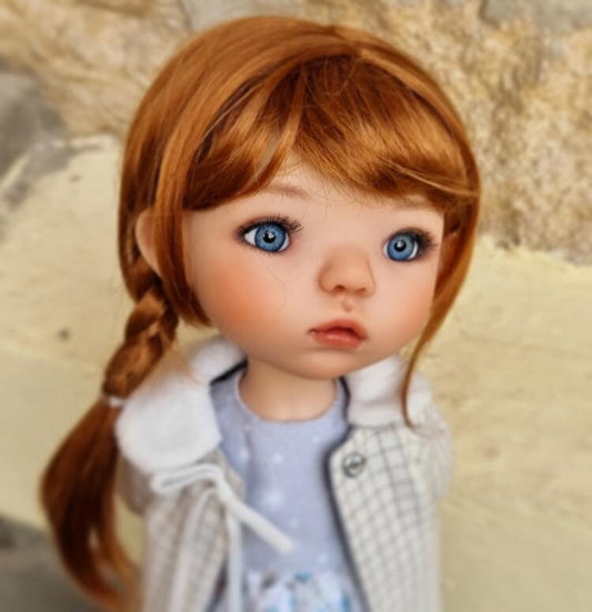 Custom WIG for 13" Dianna Effner Little Darling head size 7-8" Siblings, Ellowyne, My Meadow Avery, Mini Pal Maru  "Stretch Cap"