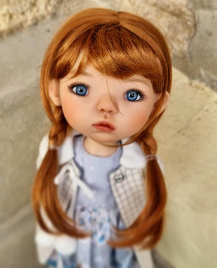 Custom WIG for 13" Dianna Effner Little Darling head size 7-8" Siblings, Ellowyne, My Meadow Avery, Mini Pal Maru  "Stretch Cap"