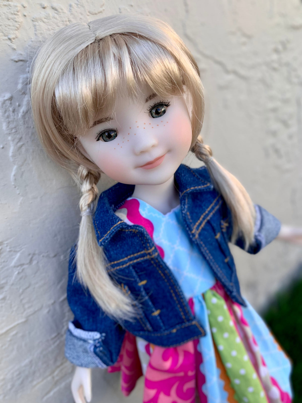 Exclusive Vegan Mohair Custom doll WIG fits 8-9" head size Kaye Wiggs, RRFF, Meadowdolls Dumplings , bjd, "Stretch Fit"