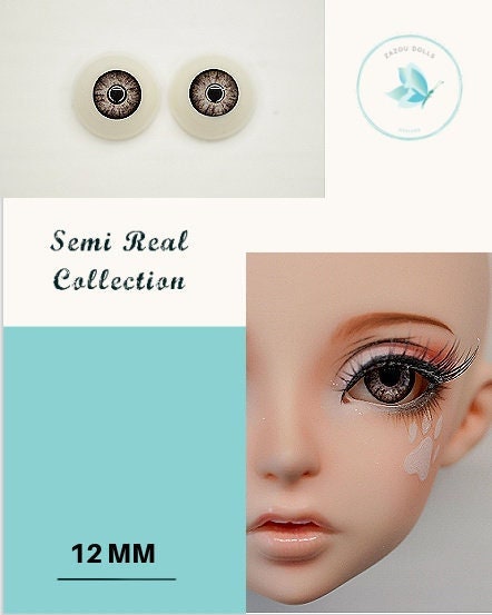 Natural Eyes for Fairyland Minifee Doll, realistic doll eyes, doll eyes replacement, 12mm Fit RRFF, BJD, Tonner Ellowyne Doll & similar