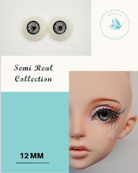 Natural Eyes for Fairyland Minifee Doll, realistic doll eyes, doll eyes replacement, 12mm Fit RRFF, BJD, Tonner Ellowyne Doll & similar