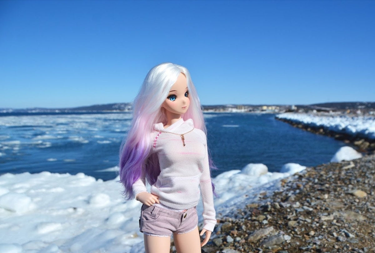 Custom doll Wig for Smart Dolls- "TAN CAPS" 8" head size of Bjd, SD, Dollfie Dream dolls  unicorn limited Zazou Dolls