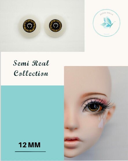 Natural Eyes for Fairyland Minifee Doll, realistic doll eyes, doll eyes replacement, 12mm Fit RRFF, BJD, Tonner Ellowyne Doll & similar