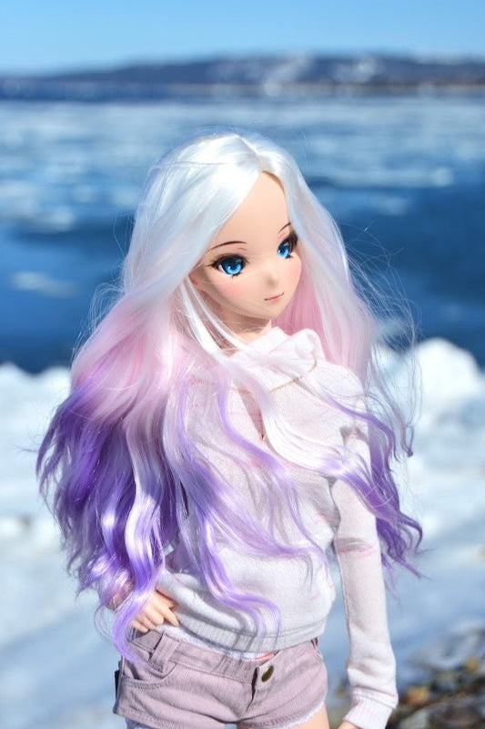 Custom doll Wig for Smart Dolls- "TAN CAPS" 8" head size of Bjd, SD, Dollfie Dream dolls  unicorn limited Zazou Dolls