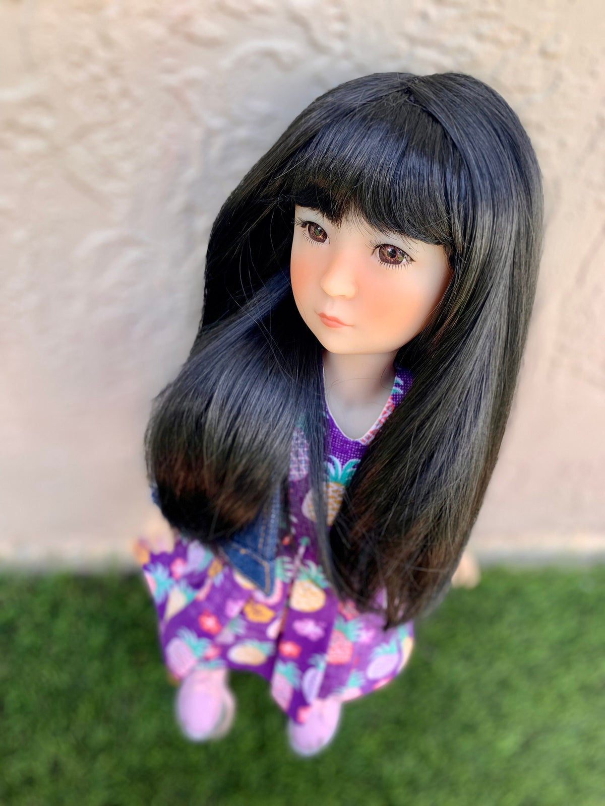 PREORDER Zazou Custom doll WIG Exclusive Vegan Mohair-fits 8-9" head size Kaye Wiggs, RRFF, Meadowdolls Dumplings , bjd, "Stretch Fit"