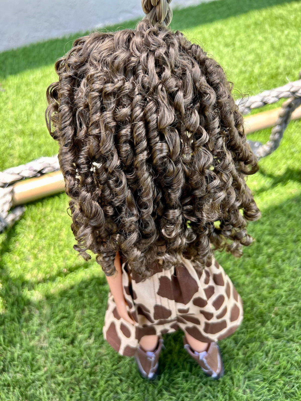 Zazou Custom doll WIG Exclusive Vegan Mohair-fits 9-10" head size Kaye Wiggs, RRFF, Wellie Dolls, bjd, Girl All Time "Loose Fit"