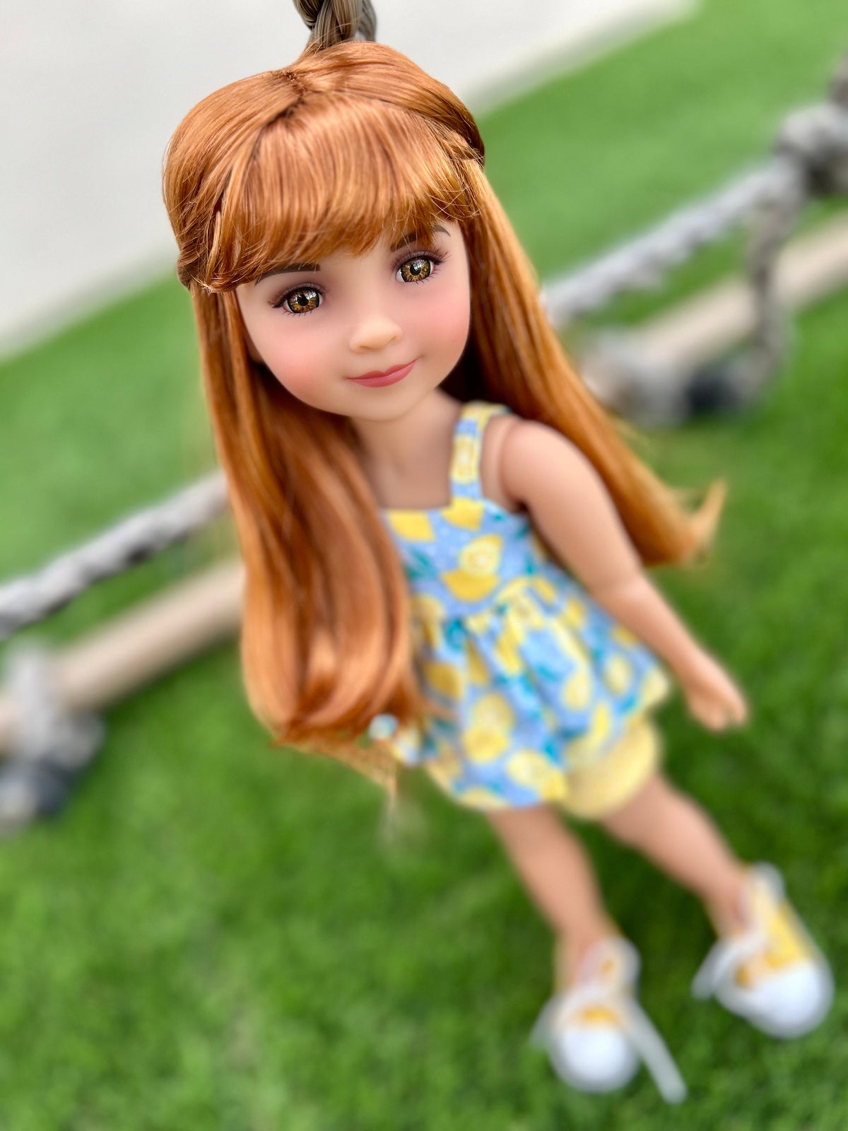 Custom doll WIG Exclusive Vegan Mohair-fits 9-10" head size Kaye Wiggs, RRFF, Wellie Dolls, bjd, "Loose Fit" Zazou